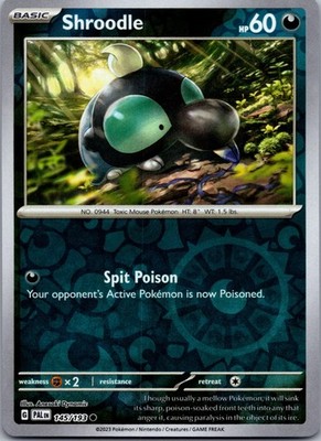 TCG Pokemon Karte Englisch Shroodle 145/193 PAL Reverse Holo  Paldea Evolved