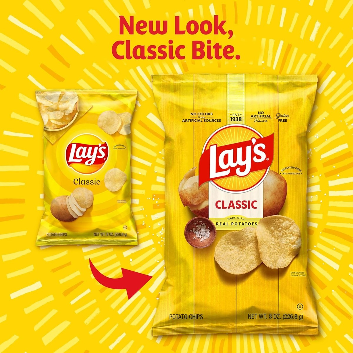 Lay's Original Potato Chips 40g お値下げ可能 Lay's Potato Chips, Classic, 1 Ounce (Pack of 40), Free Delivery