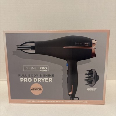 INFINITI PRO by CONAIR Hair Dryer, 1875W Blow Dryer Black- New