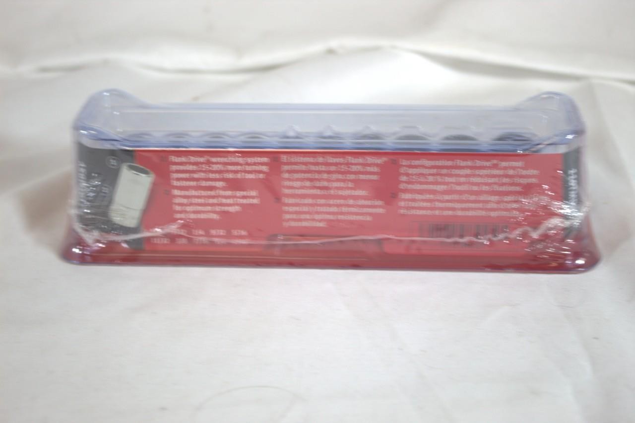 Snap-On 110TMDSY 10pc 1/4"Drive 12Pt SAE Flank Drive Semi-Deep Socket Set