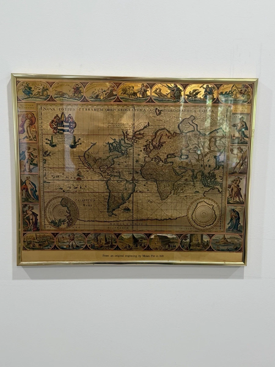 1600-1699 Date Range Reproduction Antique Wall Maps for sale | eBay