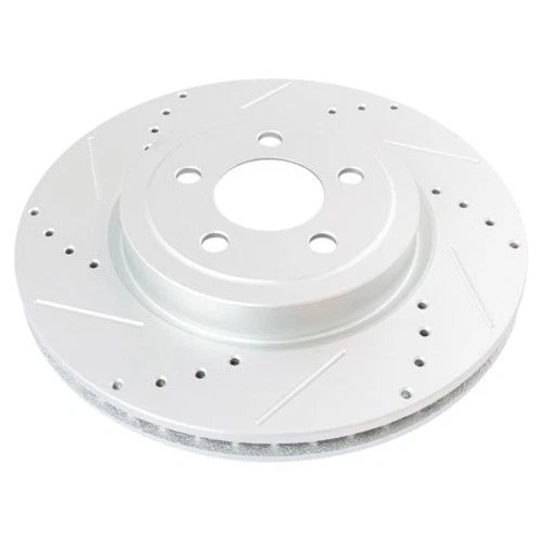 2x DRILLED FRONT BRAKE DISCS BRAKE PADS FOR DODGE CHARGER CHALLENGER 2006 - - Image 3 of 4