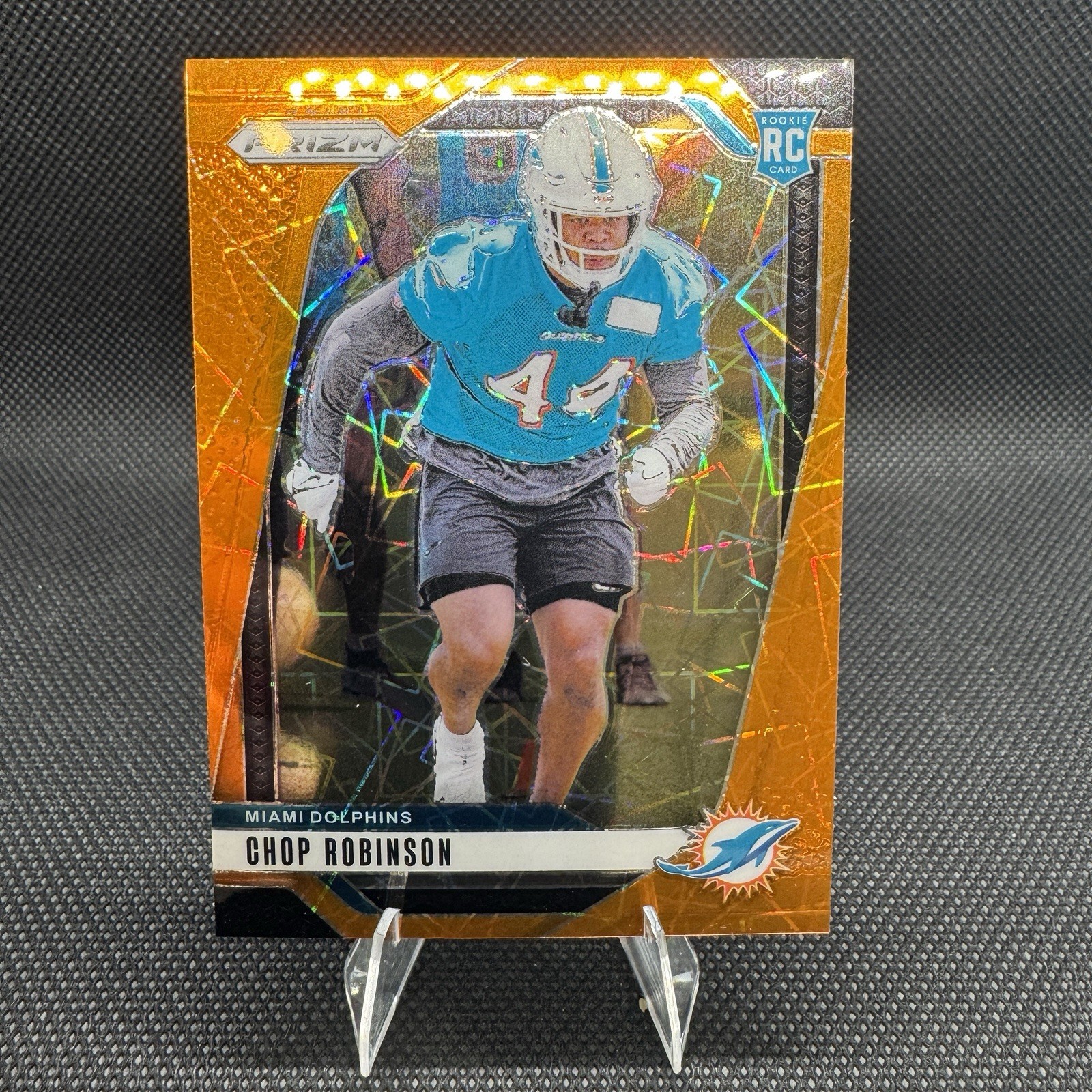 2024 Panini Prizm - Chop Robinson #319 Orange Lazer Prizm (RC)