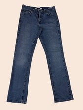 Levi’s 505 Women’s Blue Straight Jeans 29W 31L Mid Rise Slight Mark - AH23