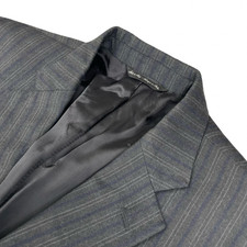 Saks Fifth Avenue x Ermenegildo Zegna Men's Blazer Gray Stripe   Italy   40R