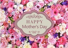 7x5FT Mother's Day Backdrop Rose Flowers Backdrop Mother Day Party Decoration...