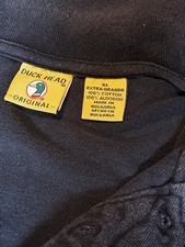 VINTAGE Duck Head Polo Shirt Mens XL Large Navy Blue Short Sleeve Golf 