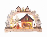 Lichterbogen Schwibbogen Weihnachten Led Holz Weihnachtsdorf Fensterdeko