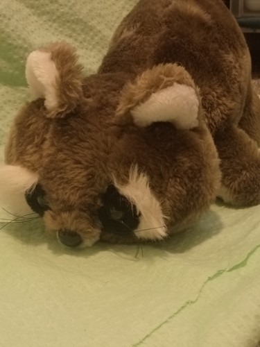 Vintage Russ Berrie Jimmy Raccoon Plush Toy 13” Item #526 Stuffed Animal