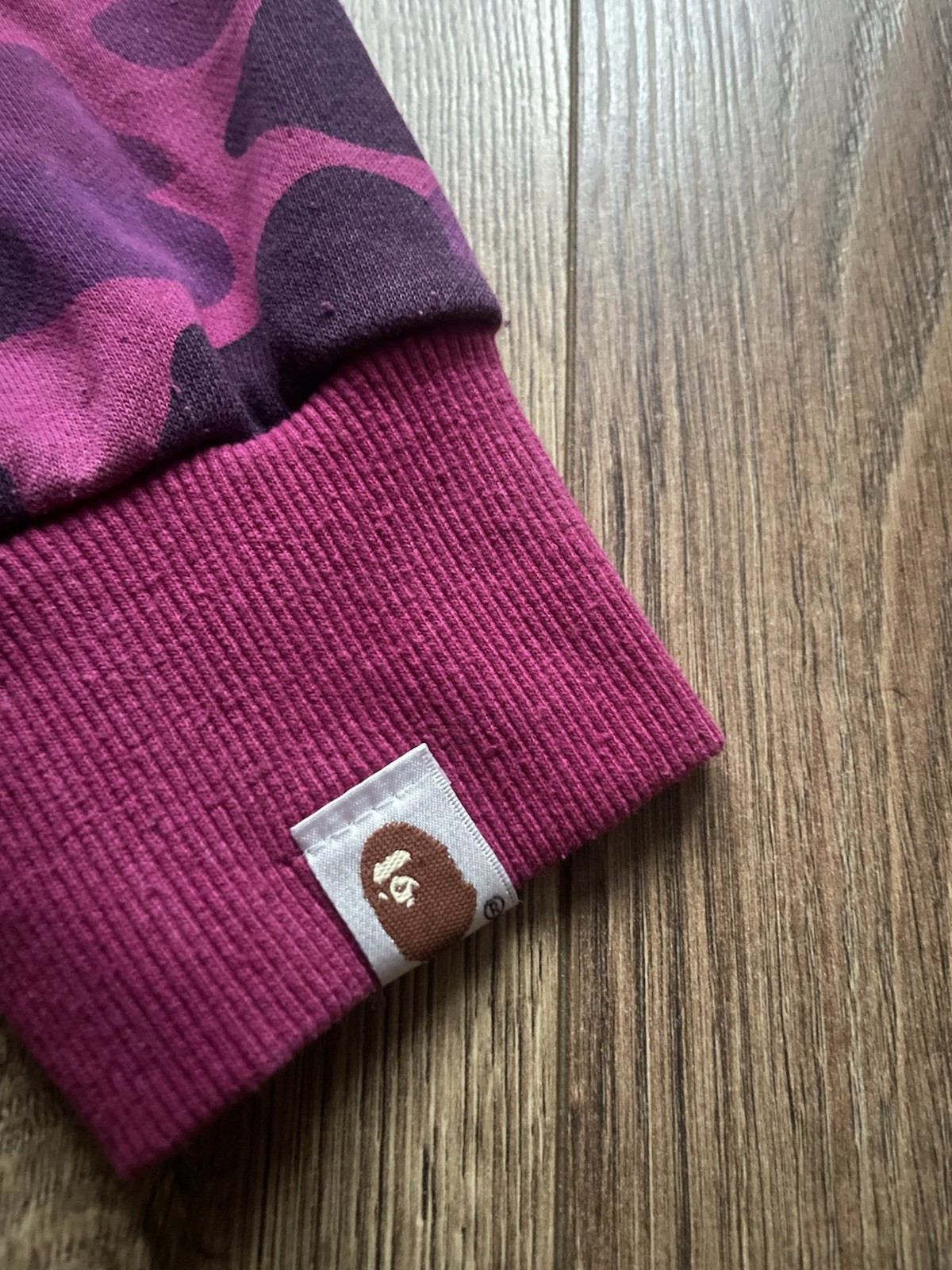 Bape Purple Fleece Hoodie A Bathing Ape Size M