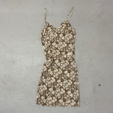 Stella McCartney Light Brown Floral Print Cotton Dress Sz 38 Speghetti Strap