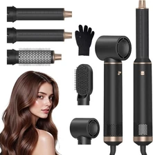 Blow Dryer Brush 5 in 1 Negative Ion Hair Dryer Brush Air Styler Curling Wrap
