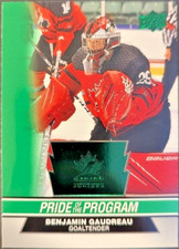 2023 Upper Deck Team Canada Juniors #79 Benjamin Gaudreau Rookie ePack Green SP