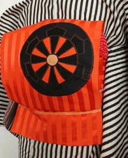 Japanischer Kimono Semi-Retro Obi Gürtel Nagoya Rad Orange TaishoRetro