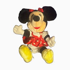 Disney Parks Minnie Mouse Plush Stuffed Animal Red Polka Dot Dress Small 2012