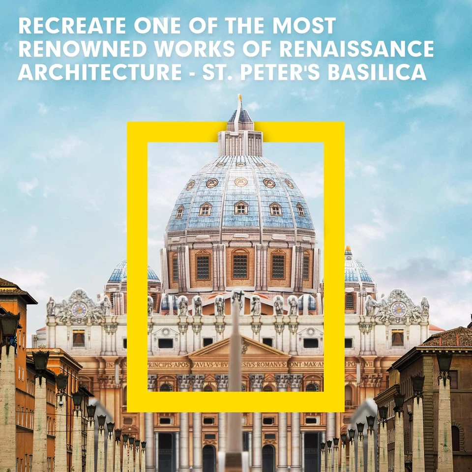 Puzzle 3D per Adulti Kit Modello Basilica Di San Pietro National Geographic, Puz - Immagine 2 di 4