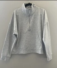 Kyodan Outdoor Sweater Women’s  Gray Zip Pullover, XL, New w/Tags