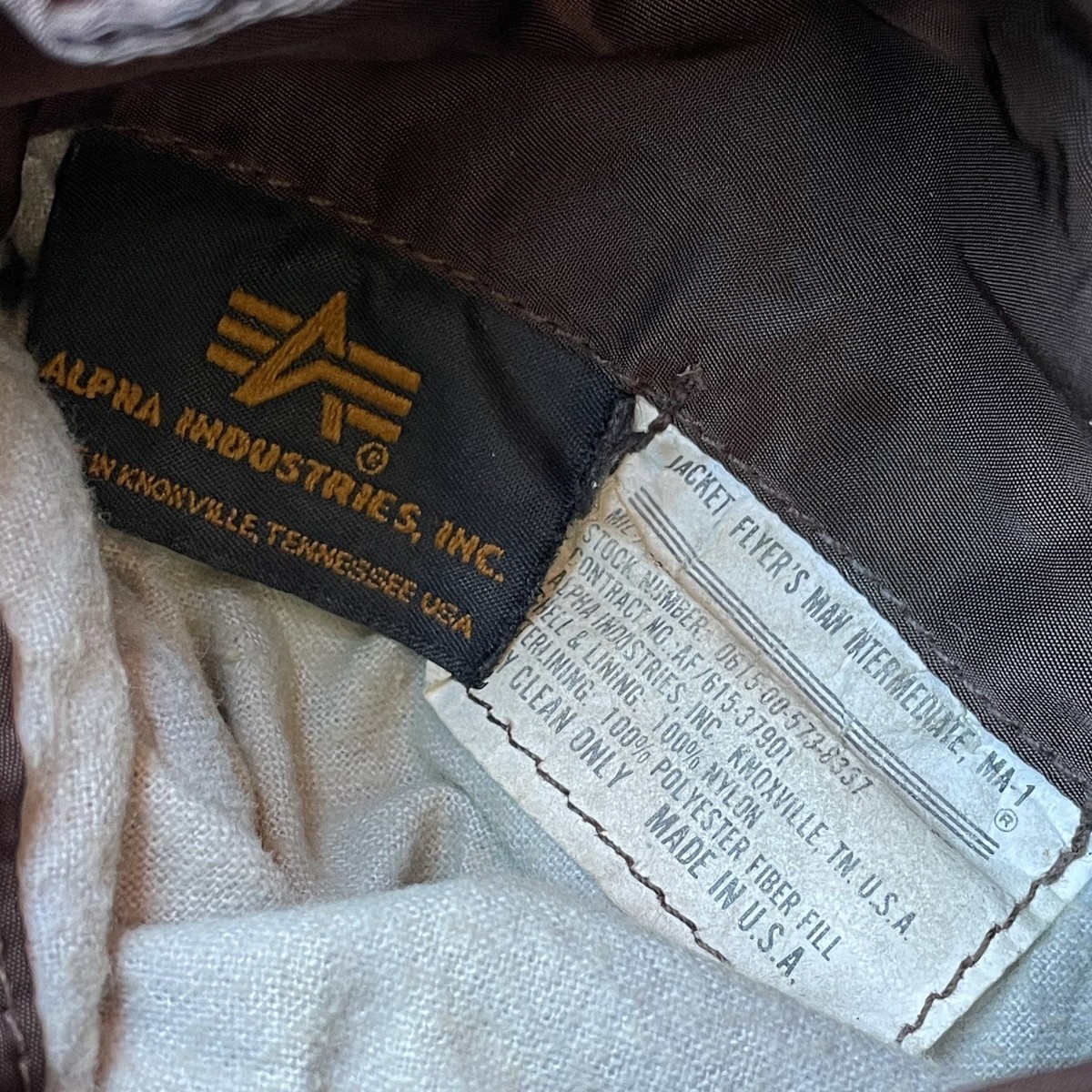 Vintage 90s Alpha Industries MA 1 Bomber Jacket Reversible Made In