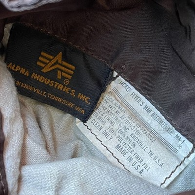 Vintage 90s Alpha Industries MA 1 Bomber Jacket Reversible Made In
