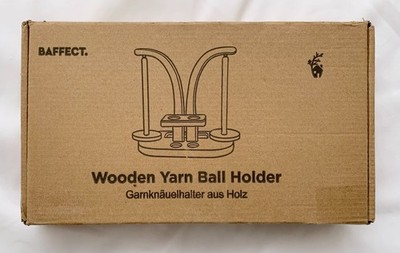 BAFFECT Wooden Yarn Ball Holder, Dual Magnetic Spindles, Ready to Assemble