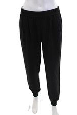 Joie Womens Pull On High Rise Pleated Front Jogger Pants Black Size Medium