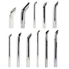 345 Od 24364860 Length Chrome Exhaust Stack Curved Truck Tailpipe