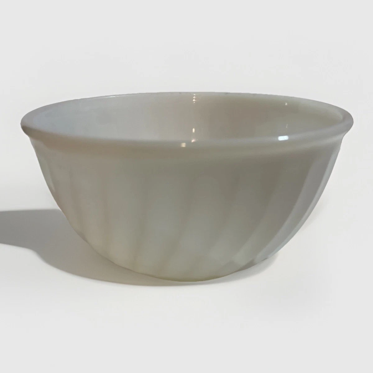 Fire King White Swirl Mixing Bowl for sale | eBay