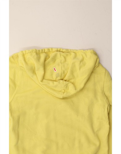 ADIDAS Womens Graphic Hoodie Jumper UK 14 Medium Yellow Cotton CQ04 - Picture 3 of 6