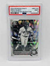 Drew Gilbert 2022 Bowman Draft 1st Prospect B/W Raywave Refractor PSA 9 MINT