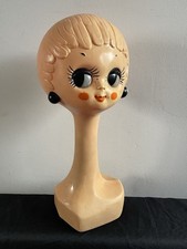 TWIGGY Ancienne Tête à Chapeau Vintage Authentique Design Iconique