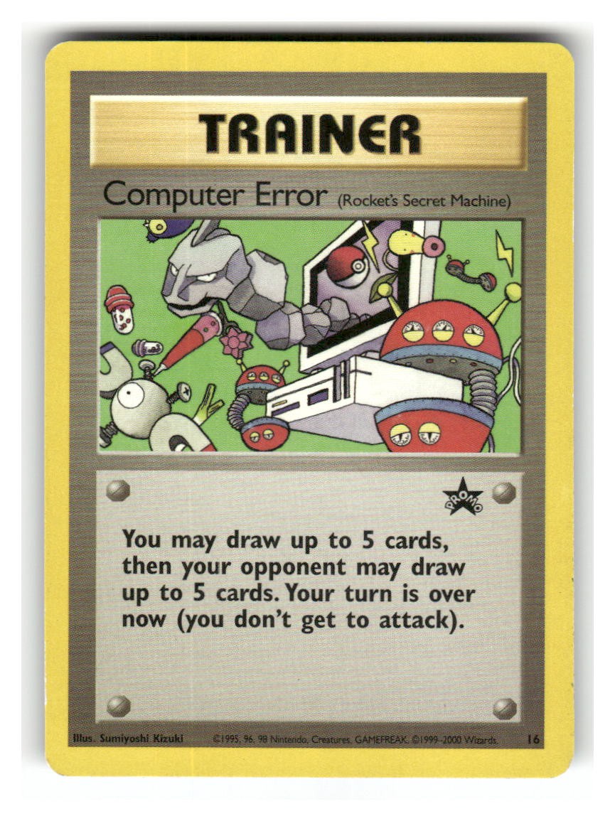 Computer Error 16 Promo Wizards Black Star Promos Pokemon Lightly Played