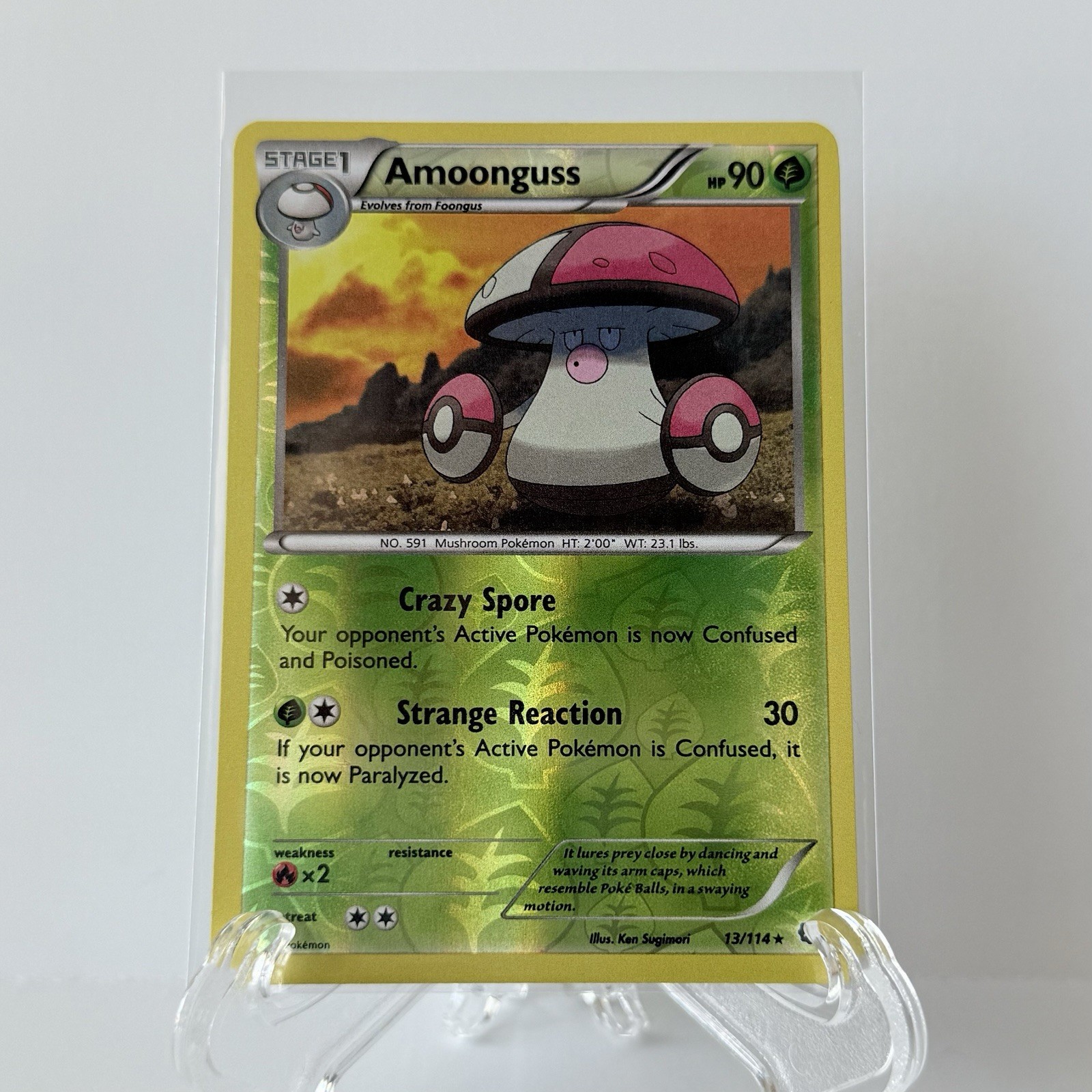 Amoonguss 13/114- Steam Siege- Reverse Holo Rare- NM