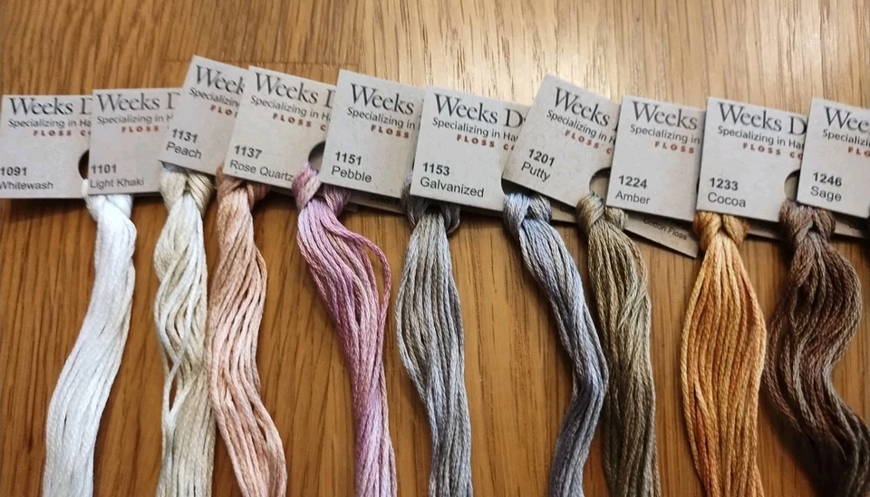 Weeks Dye Works Hand Over Dyed Fibers Embroidery Floss Thread 27 piece lot-#B - Image 2 of 4