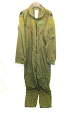USAF 44 L Long Green Flyers Coveralls CWU 27/P Fire Resistant FR Aramid Vintage