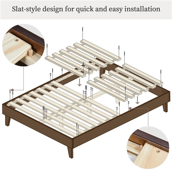 Queen bed slats size outlet