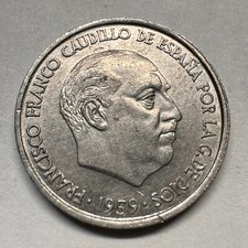 1959 Spain 10 Centimos - Beautiful Coin - #A-056-B