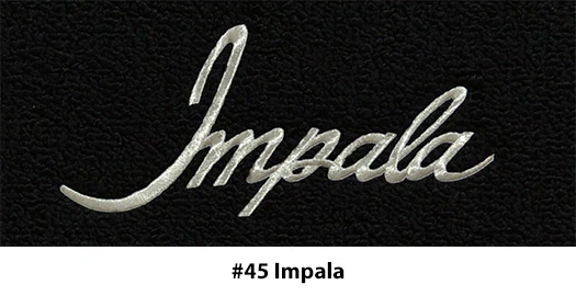 1961 Chevrolet Impala Coupe Loop Carpet Logo Trunk Mat with Pad 3pc Foto 3 de 3