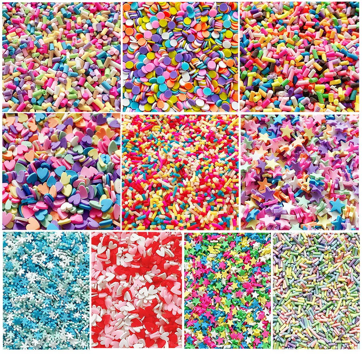 EHOPE Fake Sprinkles Polymer Sprinkles Faux Sprinkles Resin Sprinkles Clay Sprin