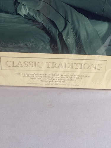 Vintage JC Penny Classic Traditions Full Flat Sheet 81" x 96" Paisley 200 TC - Picture 3 of 7