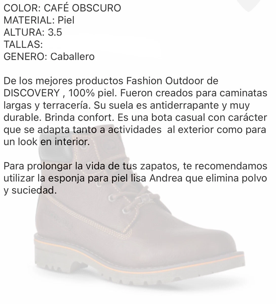 Botas discovery andrea new arrivals