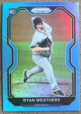Ryan Weathers 2021 Panini Prizm Carolina Blue Rookie #20 San Diego Padres RC SP