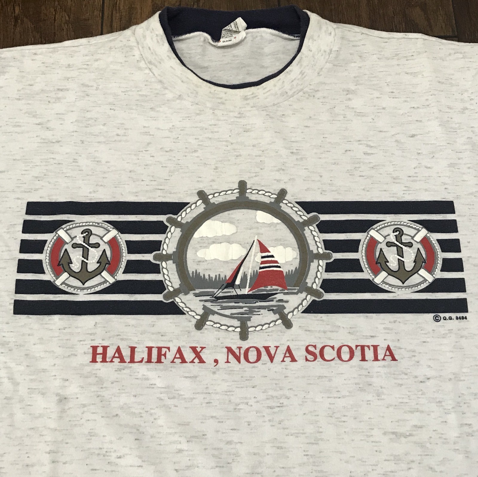 Vintage Halifax Nova Scotia Anchors Boats Sailing Shi… Gem