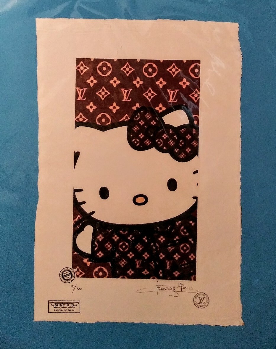 Hello Kitty, Louis Vuitton Artist Proof 22'x 15'x Signed Fairchild Paris