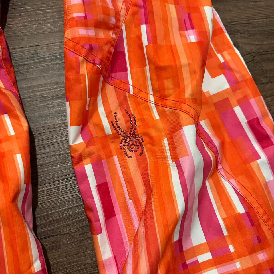 Pantalones de esquí Spyder Youth naranja rosa talla 16 Foto 3 de 4