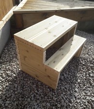 Wooden Step, Indoor/Outdoor Use,  Garden, Hot Tub, Caravan, Mobile Home