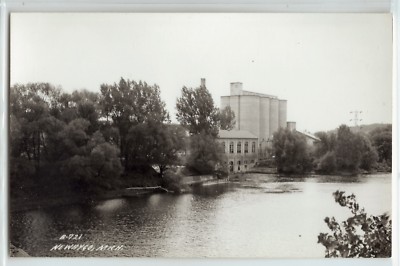 Michigan Agricultural Commodities, Newaygo Enginering, river, photo postcard 