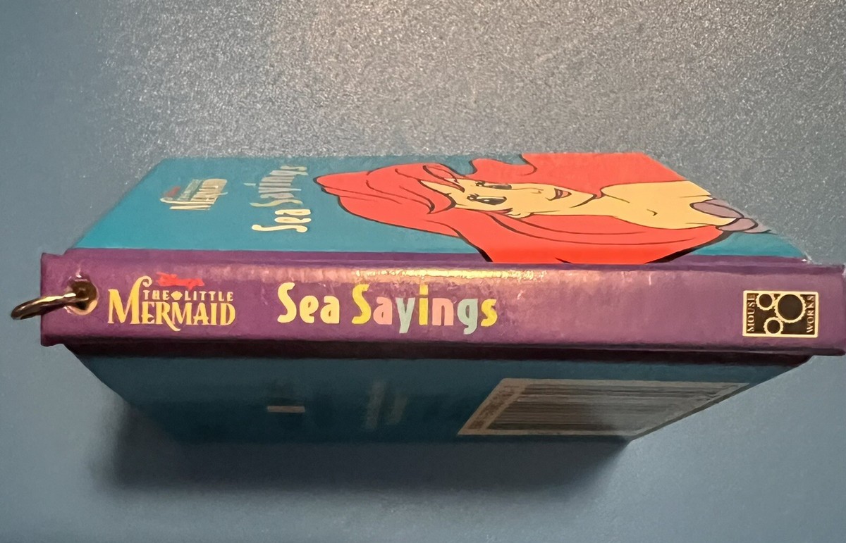 Key Chain Mini Book - Disney Little Mermaid Ariel Sea Saying Mouse