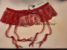 Agent Provocateur Jayce Red, Suspender/Garter Belt AP4 Large NWT