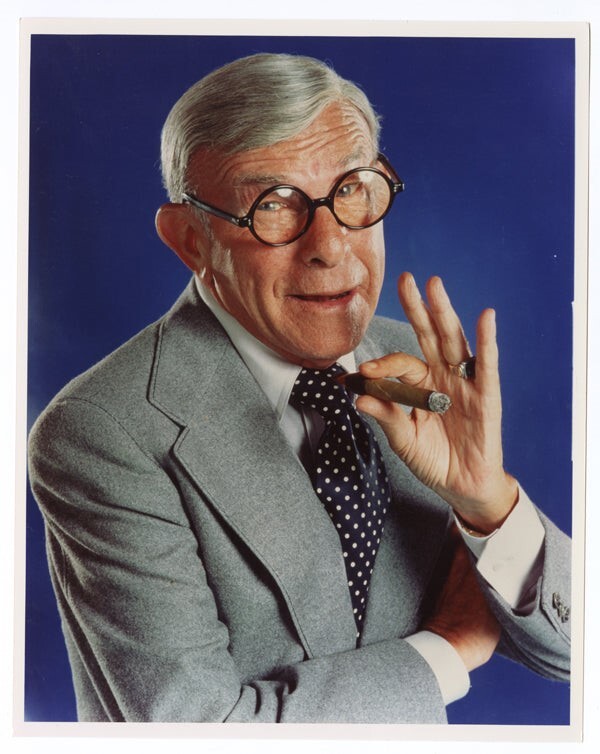 did george burns smoke cigarettes Comedian smoking Cigar Iconic Portrait Vintage 8x10 Color Photo In a 1989 interview, 93-year-old