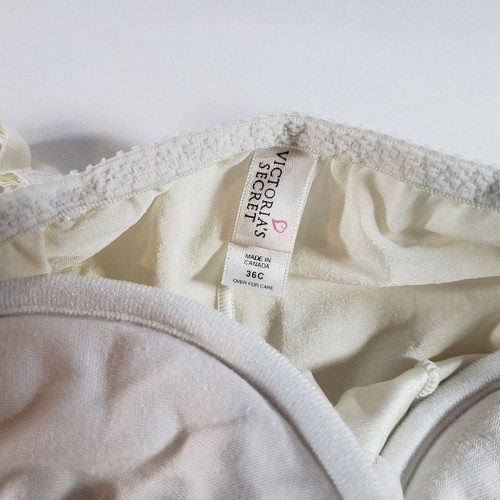 Victoria's Secret 36C Satin Body Teddy weiß Vintage - Bild 4 von 5